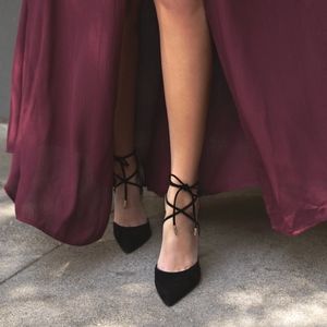 Lulus Suede Lace-Up Heels