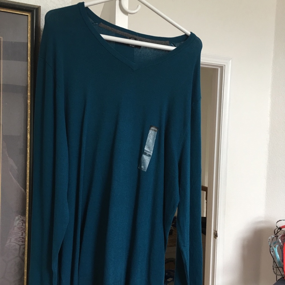 Alfani teal sweater NWT