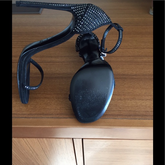 YSL Strass Embellished Black Sandal - Picture 3 of 5