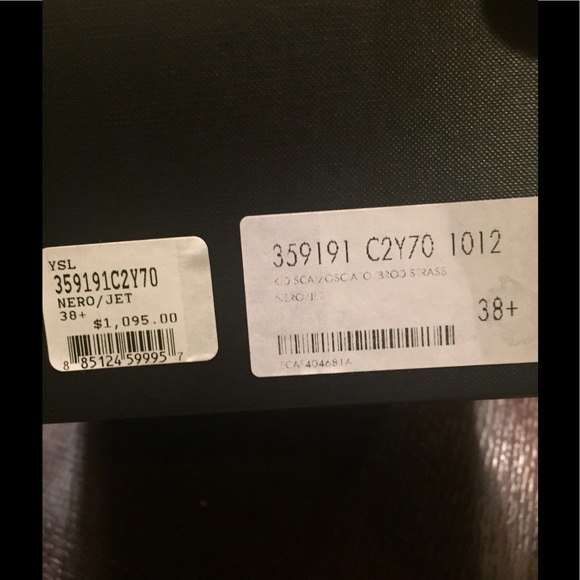 YSL Strass Embellished Black Sandal - Picture 5 of 5