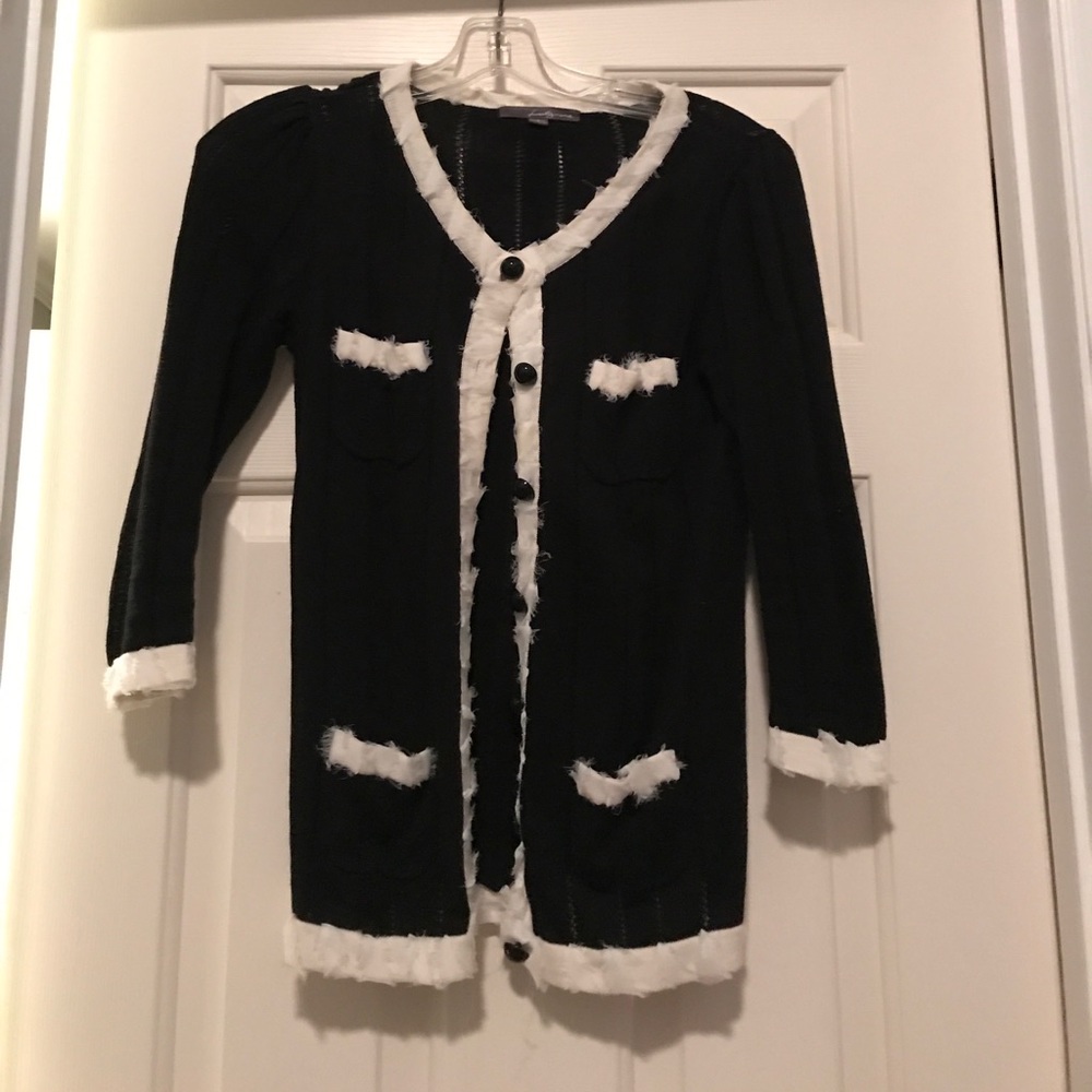 Black and white cardigan