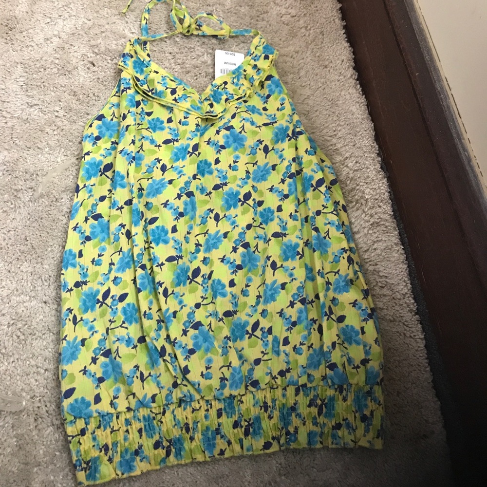 Cute floral halter tank.