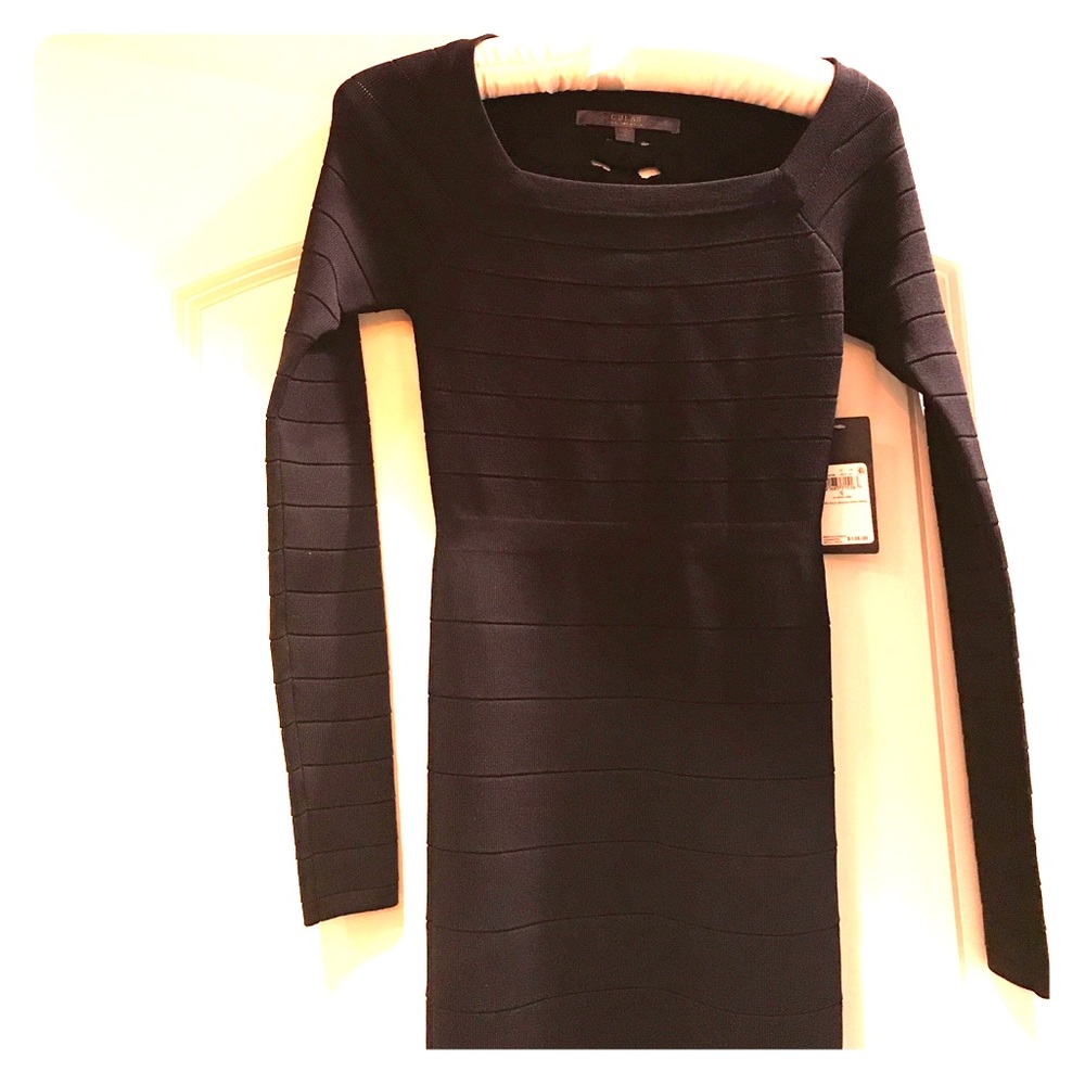 Guess black tight fitted dress