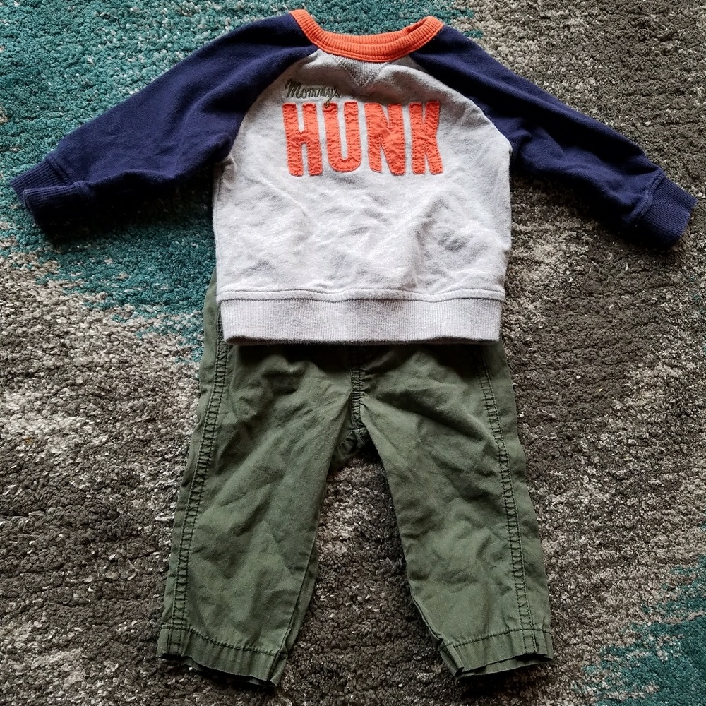 6 Month boy sweatshirt outfit