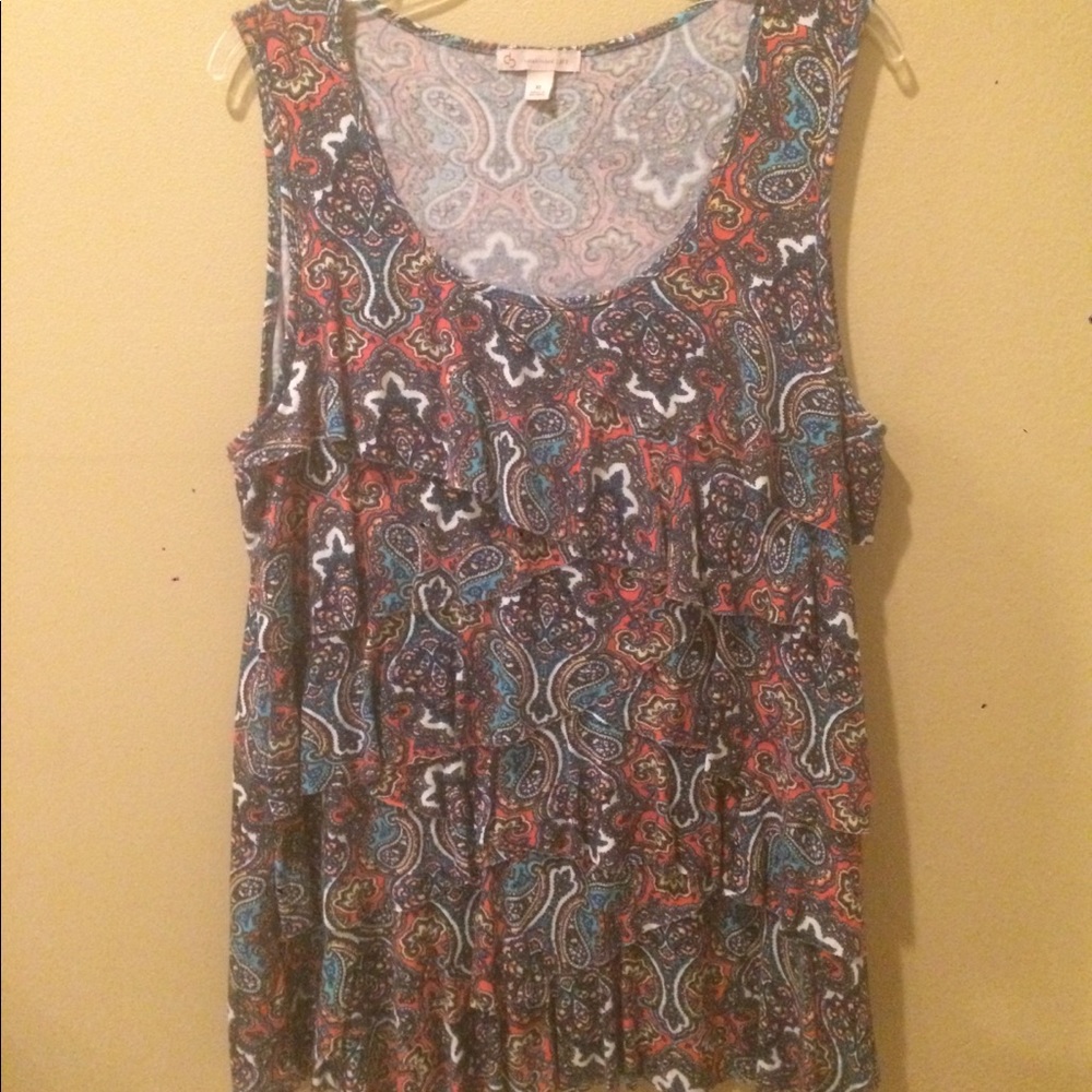 XL Dressbarn Ruffle Tank