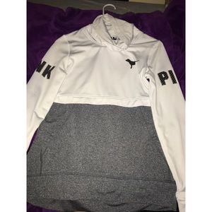 XS White & Grey Ultimate Pink Pullover