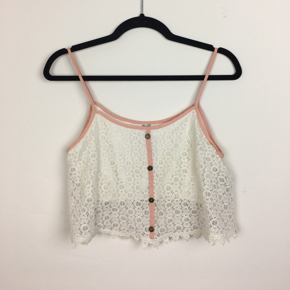 White Crochet Crop Top