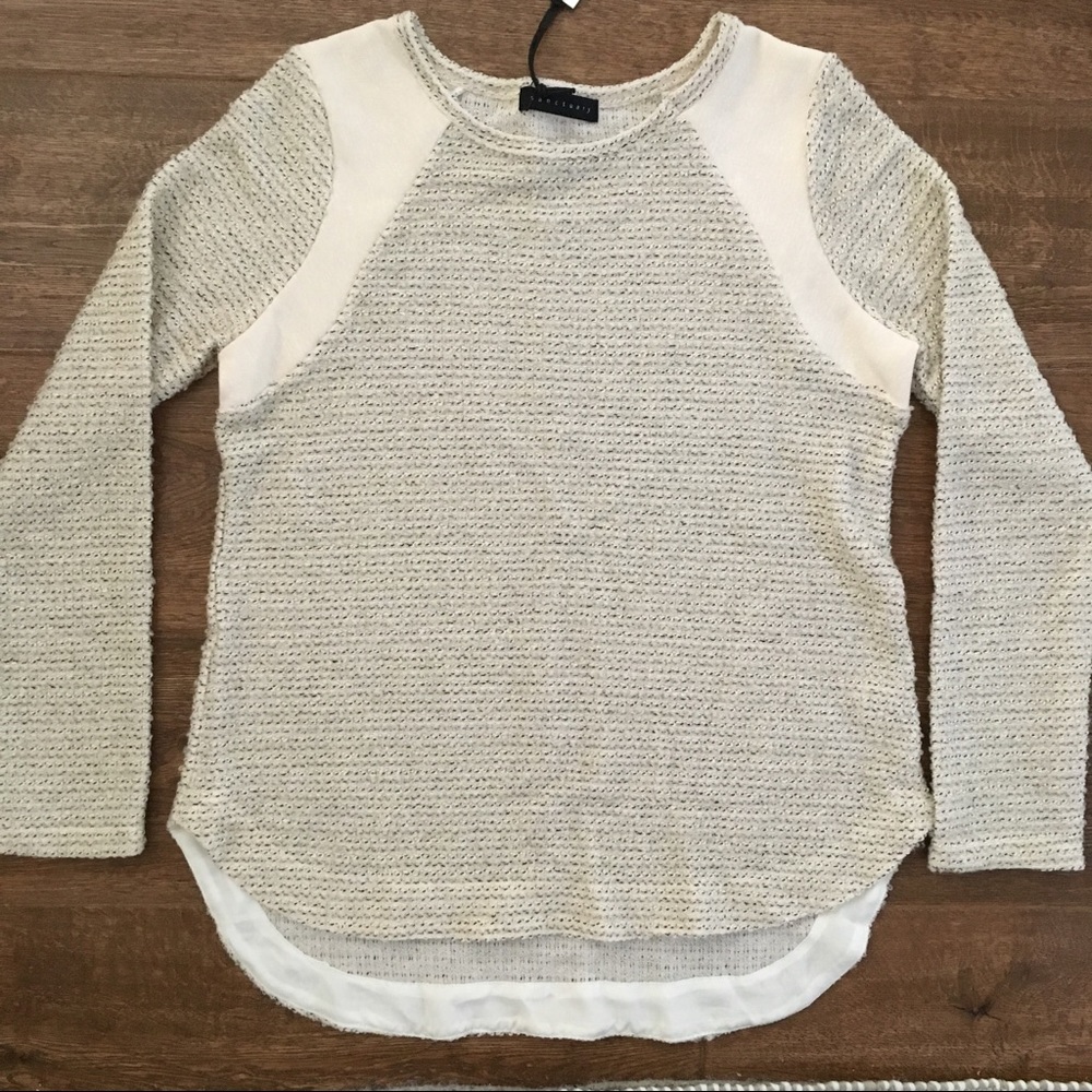 NWT Sanctuary Boucle Metallic Sweater