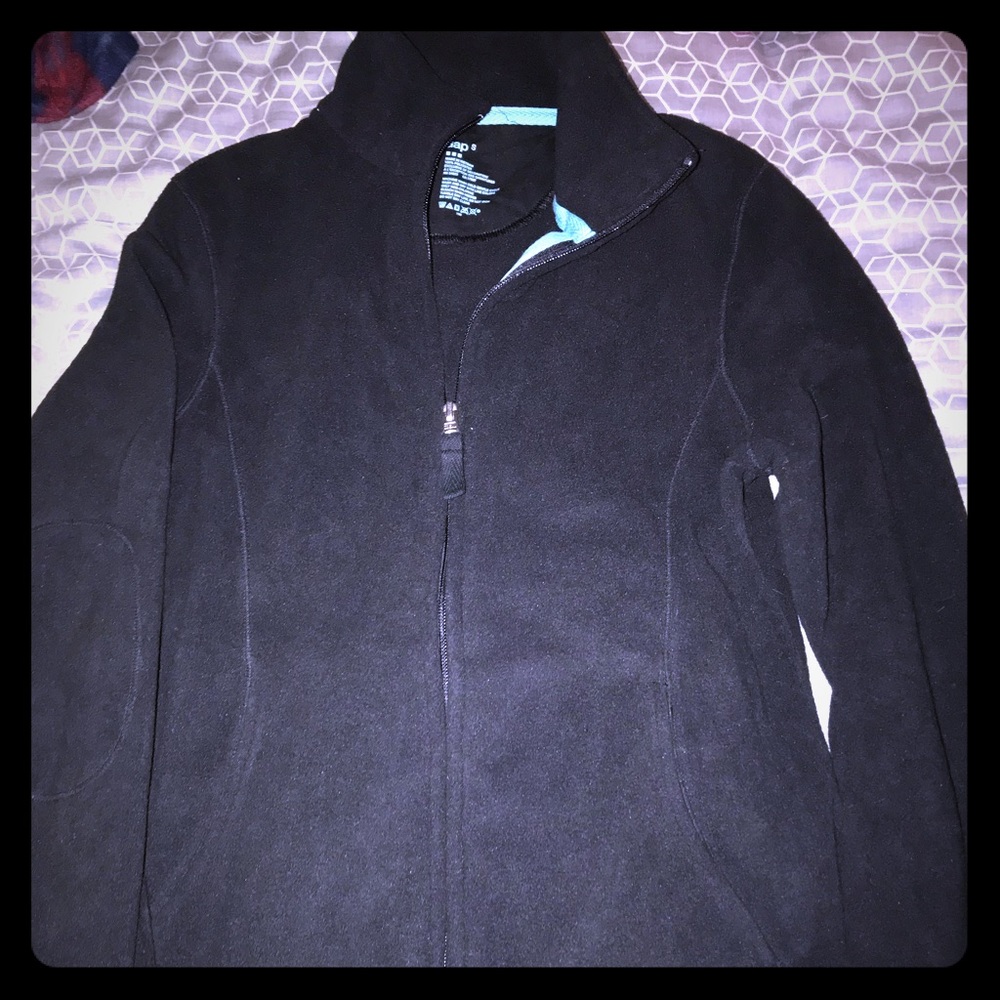 GAP fleece zip up jacket  black S