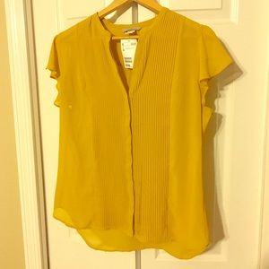 NWT H&M Mustard Yellow Blouse - 14