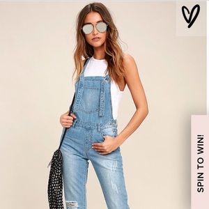 Glamorous Dolores park denim overalls NWT!!