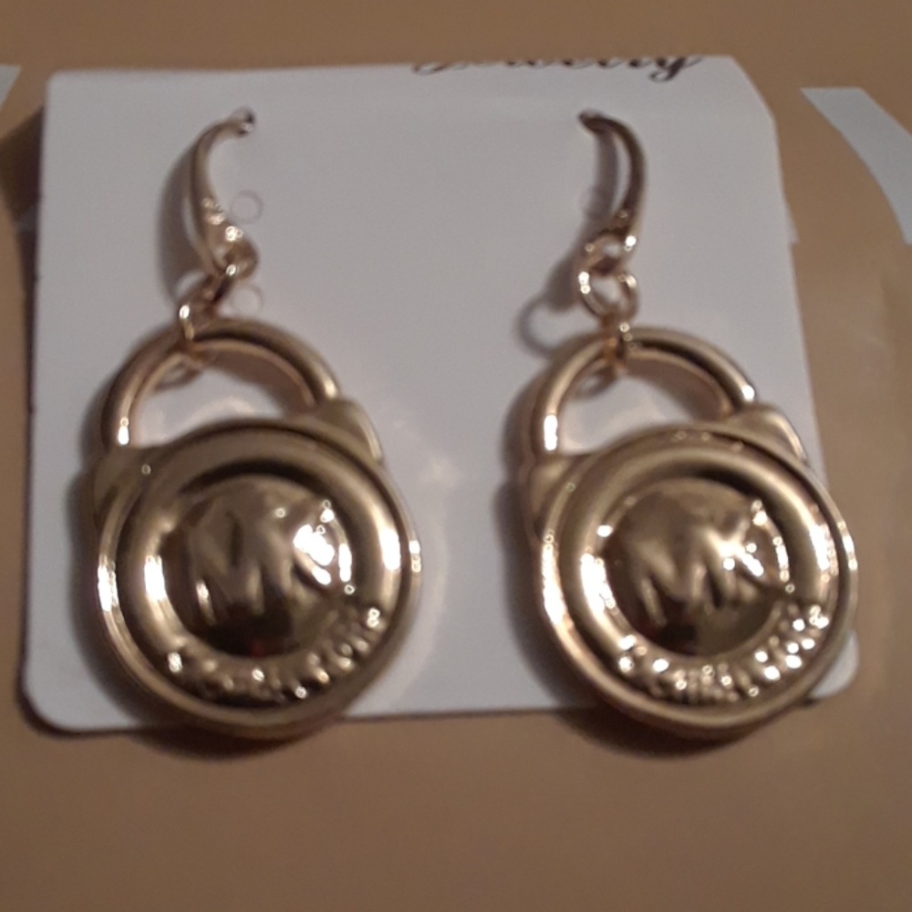 NWOT Mk dangle fashion earrings gold tone