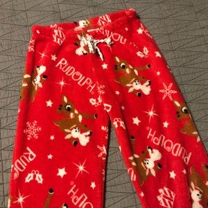 Womens Juniors Rudolph Reindeer Pajama Pants