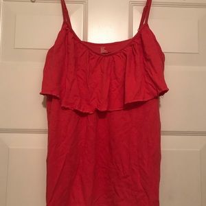 Pink Gap ruffled tank top