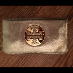 Tory Burch Metallic Gold Wallet