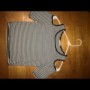 Striped "off the shoulder"