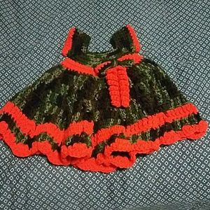 Handmade crochet baby dress