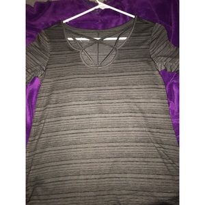 Grey/Black cutout shirt