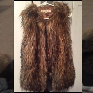Faux fur vest