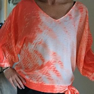 Super Cute Orange Blouse. Size Small