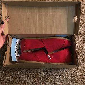 TOMS Red Canvas NWT IN BOX - Never Worn