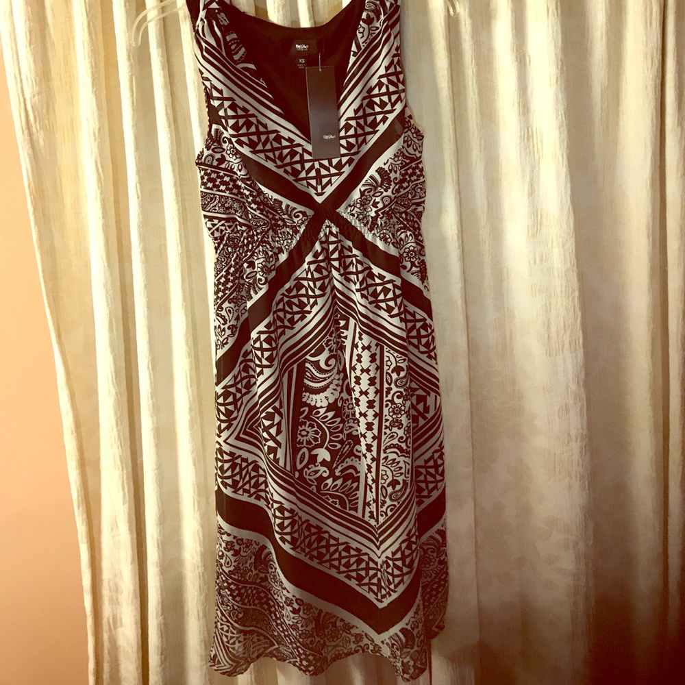 Black and grey printed dress.