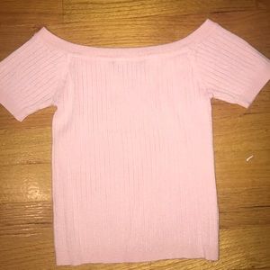 Pink off the shoulders