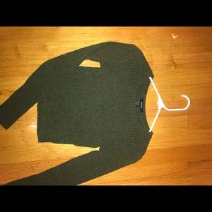 Navy green cropped top