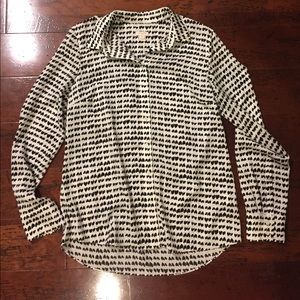 J. Crew Button Up Heart Blouse