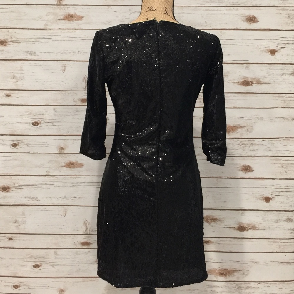 NWOT Cupcakes and Cashmere Black Sequin Dress - Picture 2 of 6