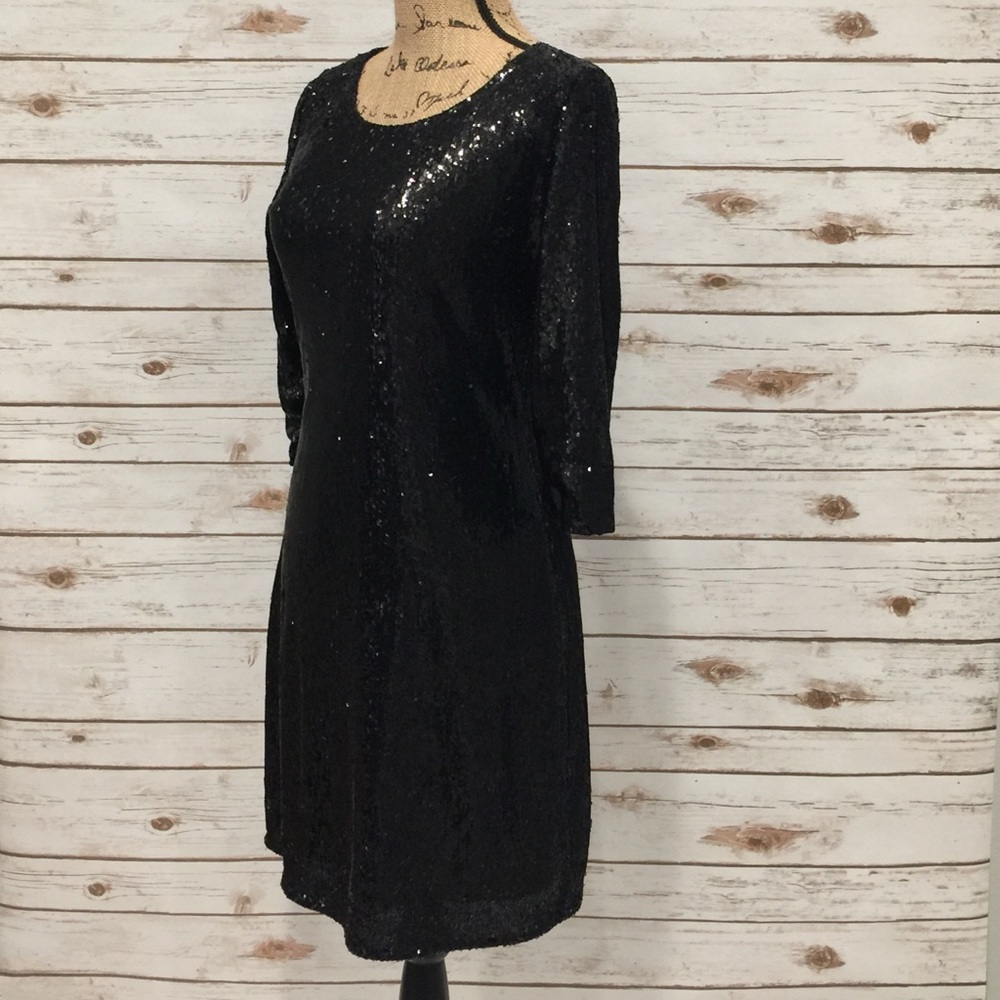 NWOT Cupcakes and Cashmere Black Sequin Dress - Picture 3 of 6