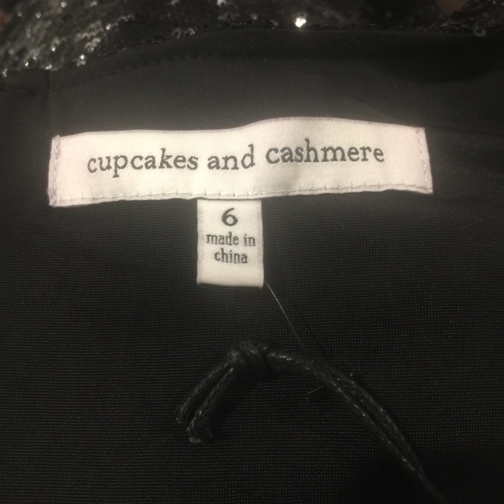 NWOT Cupcakes and Cashmere Black Sequin Dress - Picture 4 of 6