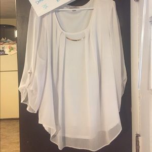 3x dressbarn flowy top