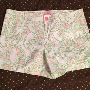 Lilly Pulitzer Originals shorts with frog print.