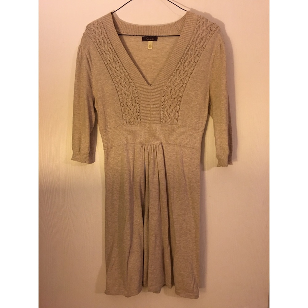 Nordstrom brand oatmeal color sweater dress