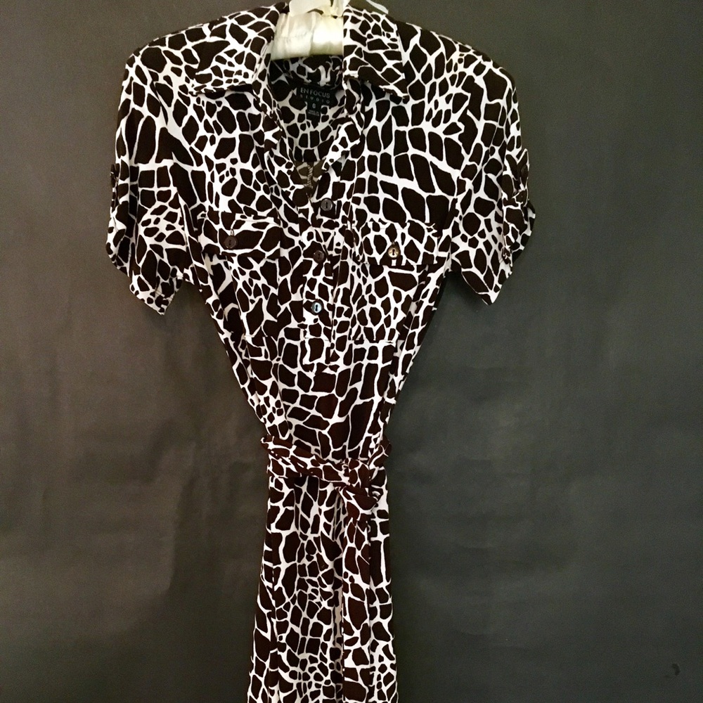 ❌SOLD! Safari print shirt dress
