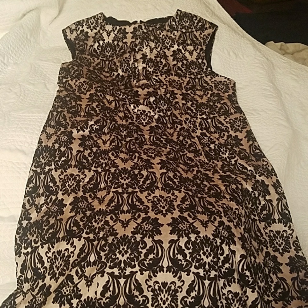 Gold and black ladies dress