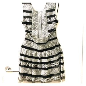 Off white and black dress