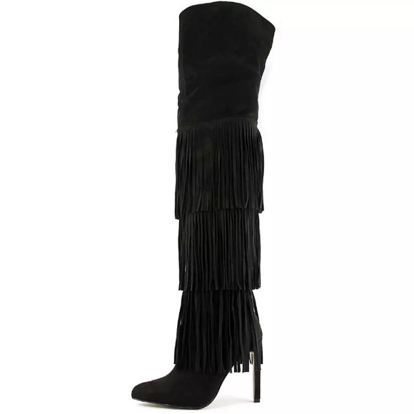 Chelsea&Zoe Kadence Pointed Over The Knee Boot S 7 - Picture 2 of 5