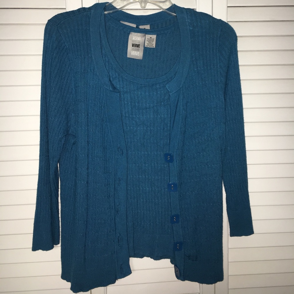 Lightweight sweater cardigan & sweater tank Size:M