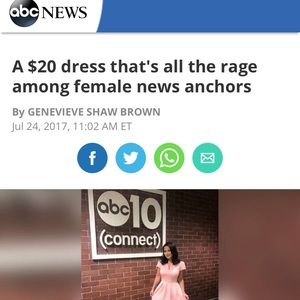 Pink scalloped dress (news anchors all wear it!)