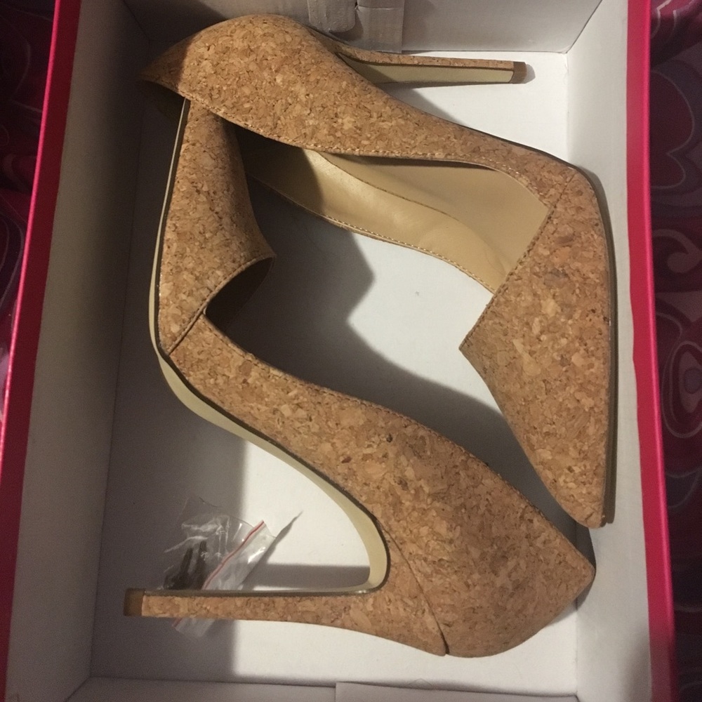 High heels. Cork.