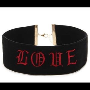 Velvet Love Graphic Choker