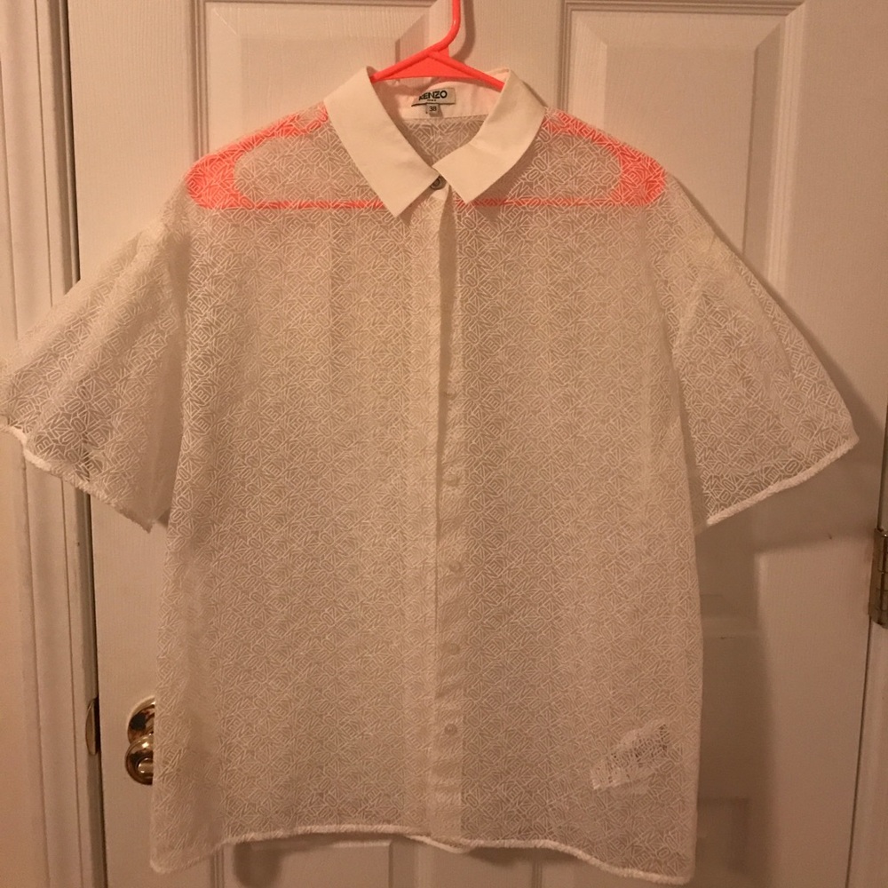 A white oversized Kenzo shirt