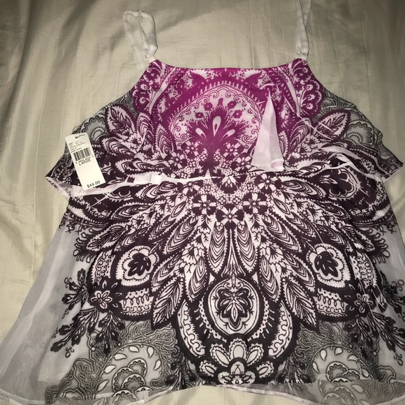 NWT Intricate Ombré detailing AB Studio tank top - Picture 4 of 4