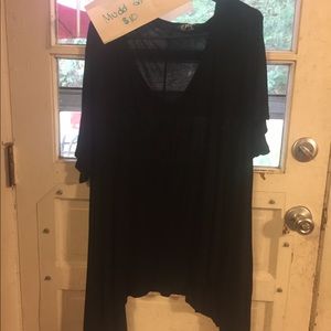 Mudd black tunic shark bite hem