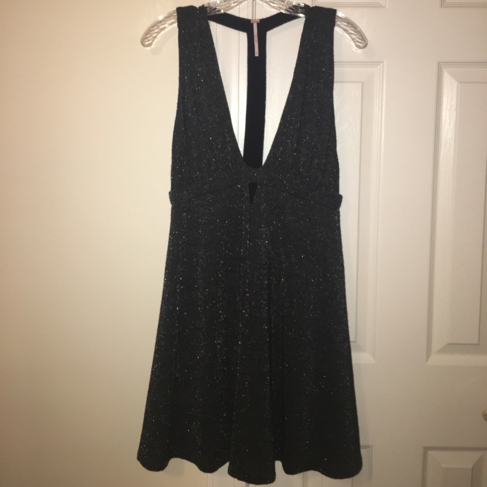Adorable black glittery free people dress!