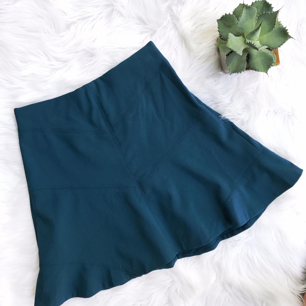 LOFT // teal skater skirt