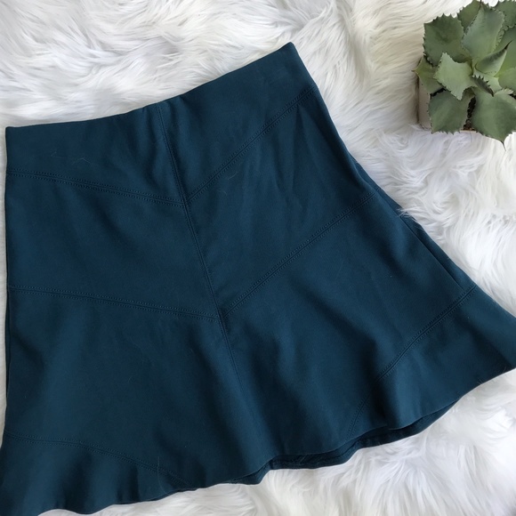 LOFT // teal skater skirt - Picture 2 of 4