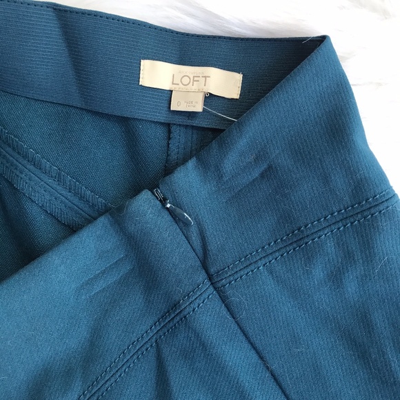 LOFT // teal skater skirt - Picture 4 of 4